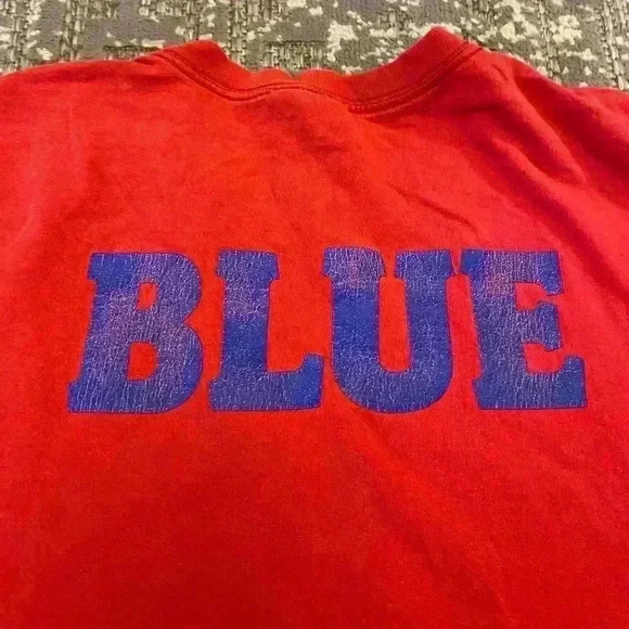 Kansas Jayhawks Nike Crimson&Blue Short Sleeve T Shirt size XXL color Red Flaws - Picture 5 of 7